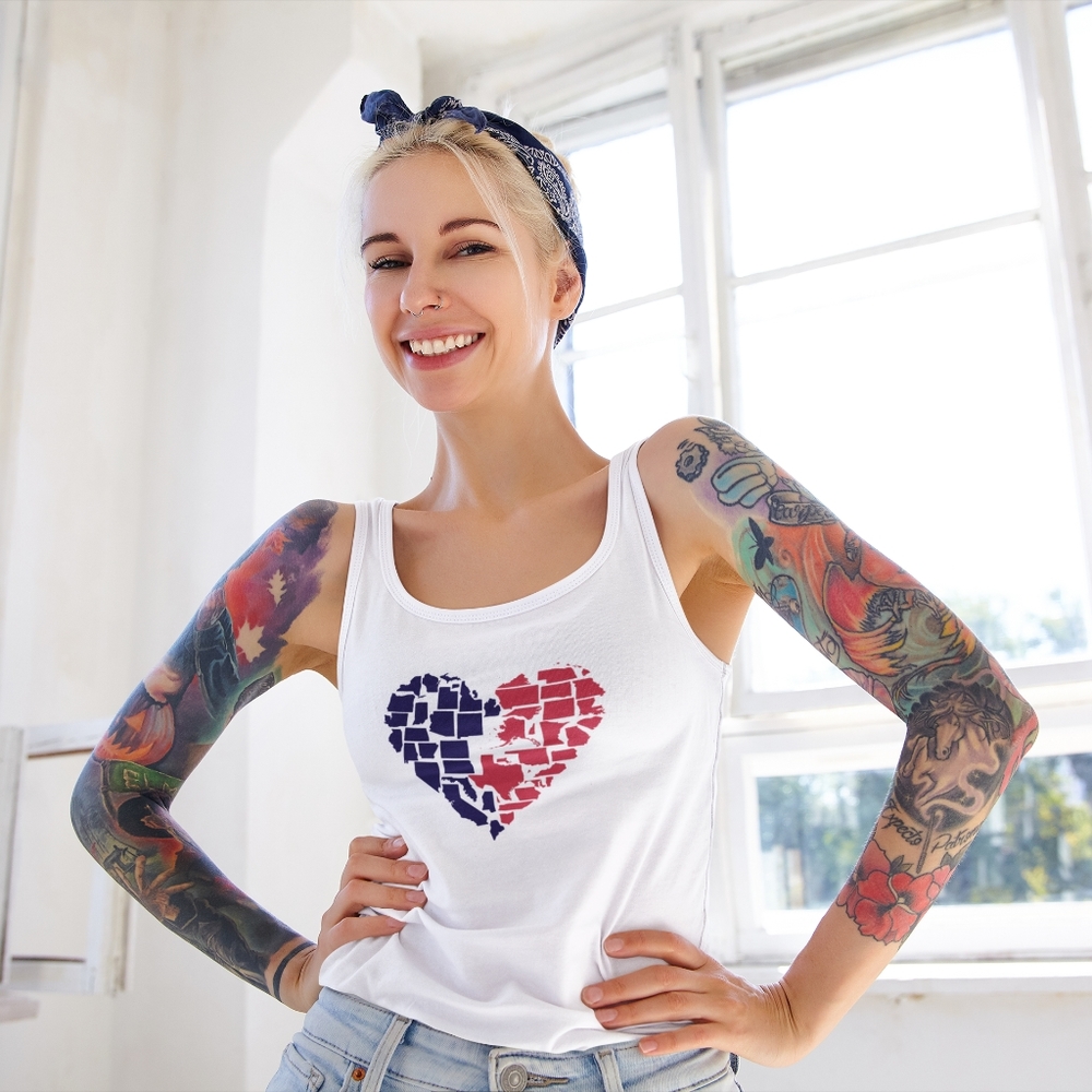 All Americans vibes women's tank top